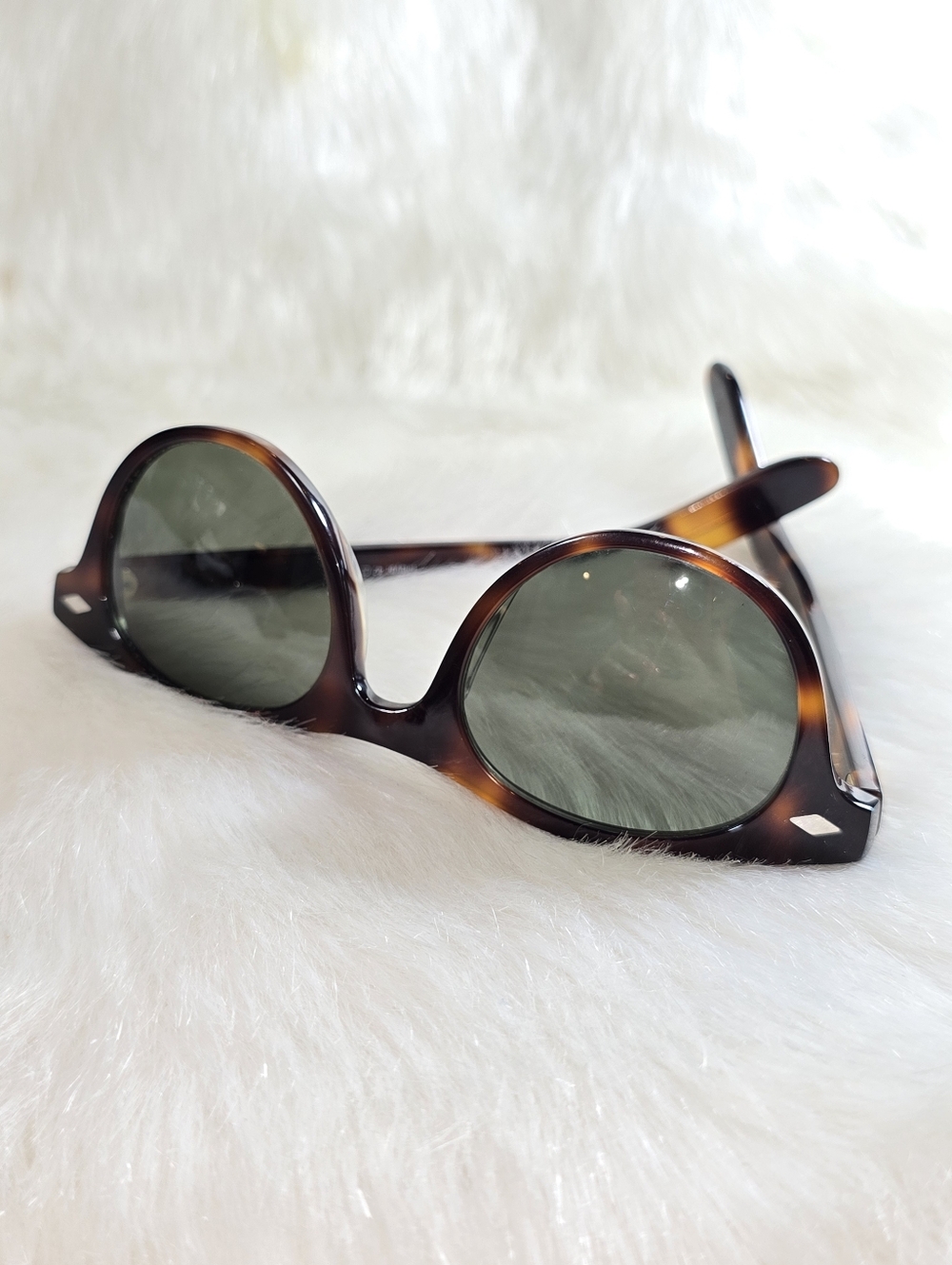 Steven Alan Thayer Vintage Brown Tortoise Shell Round Unisex Sunglasses